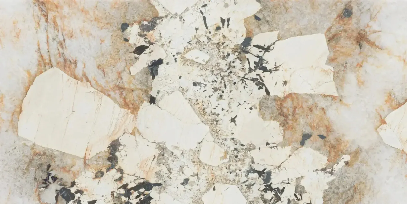 Plan de travail Laminam Patagonia Caress, effet granit beige et noir moucheté