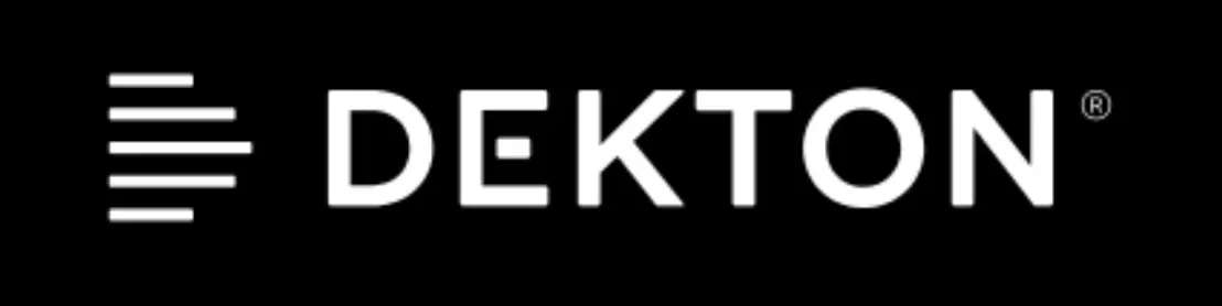 Logo de la marque Dekton, partenaire plans de travail en pierre ultracompacte