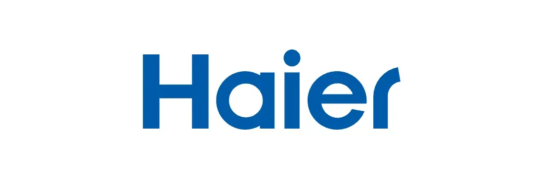 Logo de la marque Haier, partenaire électroménager